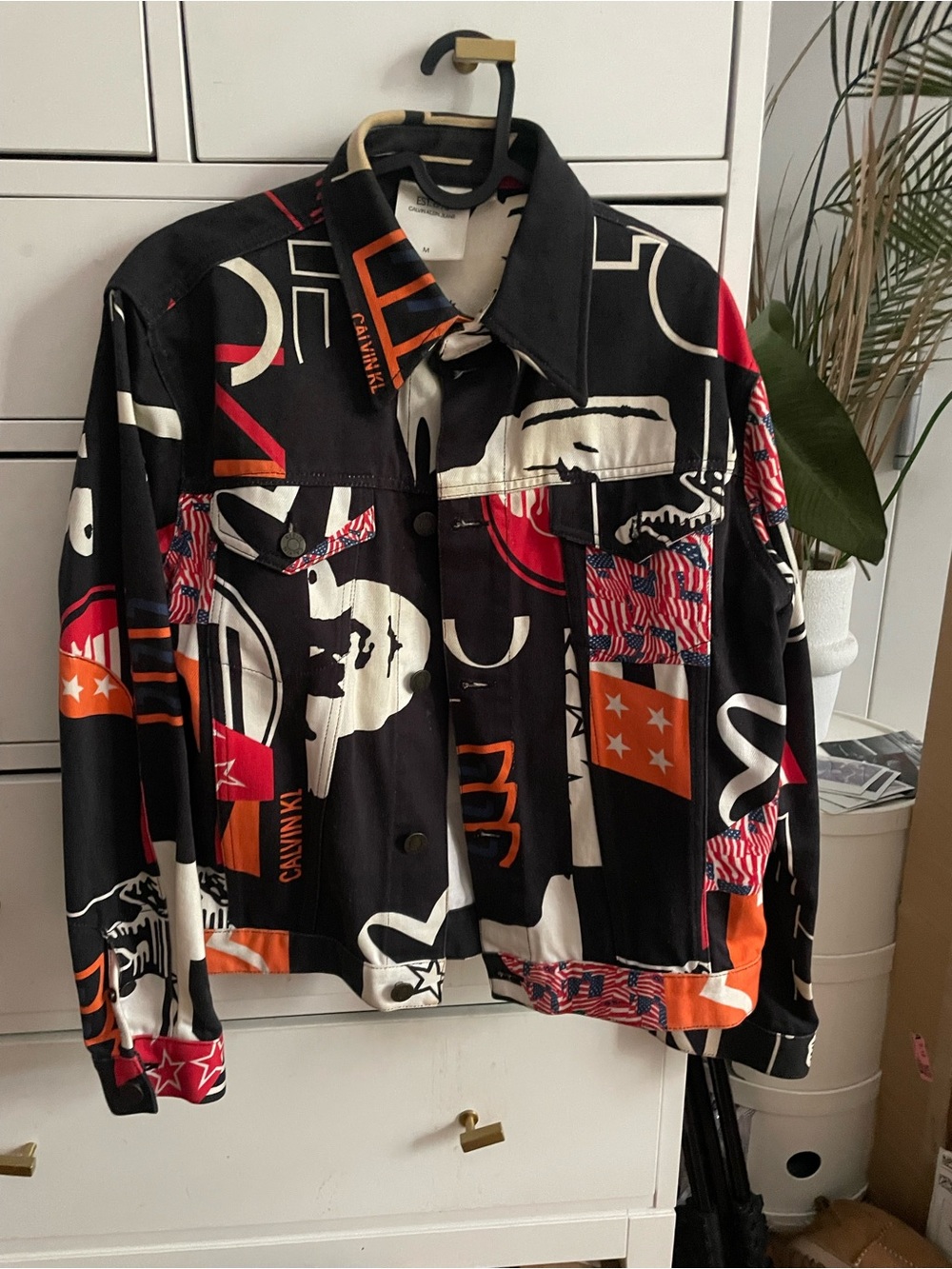 Raf Simon for Calvin Klein Jeans Black Graphic denim Jacket